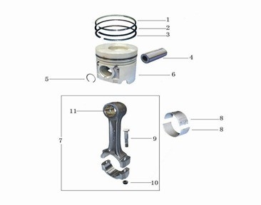 HFC4DA1 Parti del motore diesel Cerchio del pistone per migliorare le prestazioni del motore